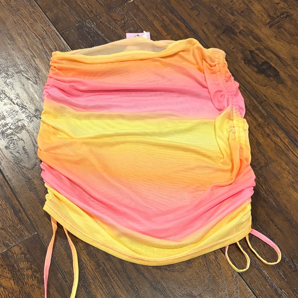 Wild Fable Pink and Yellow Swim Coverup